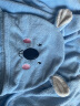 洁丽雅儿童浴巾带帽斗篷新生婴儿洗澡比棉纱布柔软吸水宝宝浴袍 (80*150cm)蓝色考拉 实拍图