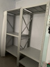 昭简简易衣柜钢架结构置物架开放式卧室收纳柜出租房衣帽架货架衣柜 白三层【送正面帘+挂衣杆*2】 长80*宽40*高200 实拍图