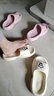 BAIHOU白猴夏天可爱男女拖鞋踩屎感居家厚底室内凉拖鞋 003浅紫粉40-41 实拍图
