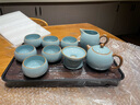 唐丰（TANGFENG）汝窑茶具套装家用轻奢高端陶瓷功夫茶杯开片可养泡茶器全套带茶盘 千川+天青西施壶9头宇辉同行同款 实拍图