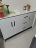 梵艾奇 餐边柜现代简约茶水柜客厅白色烤漆大容量收纳置物柜厨房碗柜 晶美A944【长139.4宽40高90cm】 实拍图