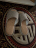 卡帝乐鳄鱼（CARTELO）亚麻拖鞋男女士春夏季居家用静音防臭棉麻凉拖 XH103 灰色 41-42 实拍图