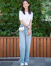 真维斯（Jeanswest）星空纹开叉牛仔半身裙女2026春夏新款高腰显瘦百搭中长款裙子 复古蓝【九分】鱼尾款 M 实拍图
