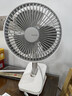 几素电风扇夹式学生宿舍小型usb小风扇泉面办公台式可充电厨房迷你便携式婴儿,车床头轻音夹子电扇家用 【简约白】35h长续航+可摇头定时 实拍图
