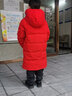 雪中飞【远红外升温】儿童羽绒服新年羽绒外套中大童男女童长款羽绒服 红色 130 实拍图