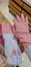 涤太太长款 耐用乳胶家务手套厨房刷洗碗洗衣服胶皮清洁手套防水 粉色【加绒加厚】 均码L 实拍图