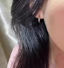 芯奢S999足银耳环女士2025新款养耳洞素圈耳圈耳钉纯银设计高级感耳饰 12mm【2只装】 实拍图