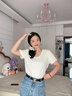 啄木鸟皮带女2024凯旋门休闲针扣真皮装饰腰带女士纯牛皮简约百搭裤带 凯旋门黑带身【正品礼盒装】 110cm 实拍图