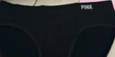 维多利亚的秘密（Victoria's Secret）PINK 夏季舒适无痕3A抗菌抑菌LOGO中腰包臀内裤三角裤女 2ZUO黑色-光面款 11247228 1条 M 实拍图