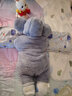 papa爬爬秋冬新款男女宝宝动物造型爬服抱抱绒连体衣婴儿保暖哈衣 浅蓝 66cm 实拍图