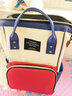 微光里妈咪包干湿分离双肩包大容量保温学生书包手提包多功能收纳旅行包 妈咪包双肩包【米白配红】 实拍图