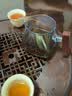 贝彩烧公道杯加厚玻璃分茶器实木柄幻彩色公杯大容量高档创意茶海 七彩贝烧款+304卡漏（可加热） 实拍图