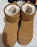 骆驼（CAMEL）雪地靴女百搭舒适暖绒平跟套筒保暖靴 L23W275157 驼色 37  实拍图