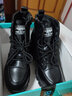 百丽踏内增高马丁靴真软皮2025新款冬季厚底防滑8cm内增高短靴加绒棉鞋 黑色加绒 36 实拍图