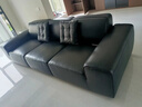 美柏真皮大黑牛沙发意式极简全真皮沙发客厅头层牛皮黑色豆腐块皮沙发 三人位3.0米【颜色可选】 V-uitra【透气全青皮】 实拍图