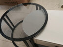 惠寻 京东自有品牌 岩板茶几客厅小户型轻奢高级感椭圆形可伸缩茶桌 黑架灰柜|120鱼肚白+80黑色玻璃 实拍图