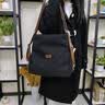 栢启歆三用背包出游新款双肩包书包女大学生女单肩斜挎包流行质感 三用背包【黑色】 实拍图
