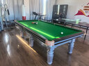 PNT（包上门安装）台球桌大理石标准型成人家用美式黑八台球商用球台 9尺 大理石台面【银色标配】 实拍图