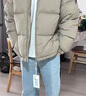 坦博尔泡芙羽绒服男女短款立领运动面包服25年新款5560331D 月霜灰175 实拍图