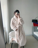 迪莱芬情侣睡袍女冬季珊瑚绒加厚长款浴袍睡衣秋冬保暖法兰绒家居服浴袍 MZD-1603女【单套价】 L 码 实拍图