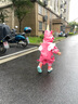 lemonkid儿童雨衣男童女宝宝雨披小学生雨具 贝莉魔法独角兽连体 S 实拍图