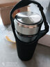 俊范超大容量水杯单层玻璃杯男女便携泡茶杯1000ml家用夏日喝水杯耐热 钢本色 1150ml单层无滤网 送杯套 实拍图