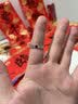 世纪缘铂金戒指男女磨砂简约砂面PT950情侣对戒送女友男友生日礼物 4.27g【圈号19】 晒单实拍图