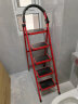 星奇堡 家用梯子工程梯折叠多功能人字梯伸缩室内加厚两用梯子 加厚五步梯-红色 实拍图