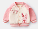童校生（TONGXIAOSHENG）宝宝外套春秋装幼儿上衣男小童衣服薄婴儿棒球服女童洋气上衣春装 粉色 90cm 实拍图