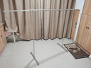 妙立（Miaoli）钢管晾衣架落地家用卧室阳台挂衣架伸缩单杆晒衣架简易凉衣服架子 加粗【长1.2-2米伸缩】1.3米高 实拍图