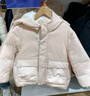 优衣库童装男童女童高性能复合连帽外套/保暖厚衣服473309 01 乳白色 110 实拍图