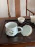 九楼阁 景德镇陶瓷茶杯带盖有手柄青瓷办公水杯350ml 叶香 实拍图