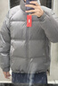 京东京造羽绒服男女情侣同款真鸭绒冬季外套面包服轻松羽绒 石墨灰 L 实拍图