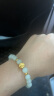 中国黄金CHINA GOLD四叶草黄金手链女足金和田玉手串520送女朋友礼物情人节老婆生日 京速达-足金四叶草和田玉手串 实拍图