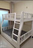 皓娜实木儿童上下床上下铺两层高低子母床小户型加厚多功能双人子母床 单梯款+床垫+书架+双抽 上铺宽1.4米下铺宽1.6米 实拍图