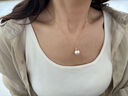 莉萨王氏S925银金色裸链简约基础银链子O仔十字水波盒子侧身多款锁骨链 经典十字链金色 40cm 实拍图