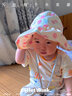 蒂乐 婴儿帽子夏季薄款男童女童遮阳帽儿童防晒帽太阳帽宝宝夏款渔夫帽 温蒂波点-粉 【头围45-50cm可戴】建议年龄5个月-2岁 实拍图