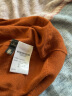 ROEYSHOUSE罗衣气质纯色套头毛衣秋装淑女灯笼袖拼接毛针织衫04765 橘色 L 晒单实拍图