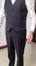 海派浩宇 西装马甲男修身商务正装马褂无袖高级感西服马夹背心职业装坎肩 黑色马甲 XL (175) 推荐55-65KG 实拍图