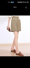 百图betu女装夏季新款短裤轻薄简约休闲百搭西装短裤女2403T81 卡其色 M 实拍图