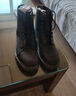 马丁（DR.MARTENS）1460英伦男女夏季美拉德疯马皮棕色女工装风马丁靴 深棕色 43 实拍图