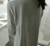 真维斯（JEANSWEST）长袖t恤女新疆棉装宽松夏季薄款上衣内搭纯色打底衫白色L 实拍图
