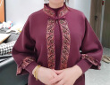 恰凡（QIAFAN）妈妈装春秋针织毛衣开衫女2023新款外套中老年女装唐装上衣两件套 红色 XL（建议80-110斤） 晒单实拍图