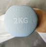 Keep 彩色浸塑哑铃 男士女士家用健身肌肉手臂塑形轻重量水蓝 2kg*2 实拍图