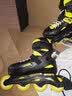 Rollerblade轮滑鞋儿童入门溜冰鞋男孩女生初学者硬壳全套装可调节旱冰FURY 黑黄鞋 L （36-40码） 实拍图