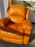 太空舱头等太空舱沙发懒人单椅多功能电动按摩牛皮影院客厅简约摇摇椅 赤霞橙-头层牛皮 一人位 电动+手动摇转+震动按摩 实拍图