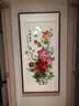 紫腾随轩（ZITENGSUIXUAN）牡丹苏绣成品挂画入户玄关过道装饰画现代客厅竖版墙画刺绣壁画 花开富贵（默认红木色） 76.5cm*158.5cm（有机玻璃） 实拍图