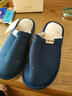 回力日系柔软情侣棉拖秋冬家居室内保暖棉鞋男款HL0006蓝色42-43码 实拍图