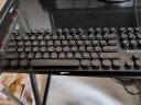 前行者（EWEADN） GX330机械手感键盘鼠标套装朋克有线游戏电脑笔记本办公无线蓝牙键鼠三件套 黑色冰蓝光【朋克版】升级加厚 实拍图