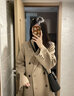 GARNUO灰色毛呢外套女羽绒内胆秋冬季新款小个子高级感正肩西装呢子大衣 灰色【常规内里】 S 【80-100】 实拍图